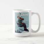 I&#39;d Rather Be Skiing Print Coffee Mug