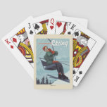 I&#39;d Rather Be Skiing Print Poker Cards