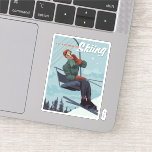 I&#39;d Rather Be Skiing Print Sticker