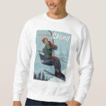 I&#39;d Rather Be Skiing Print Sweatshirt