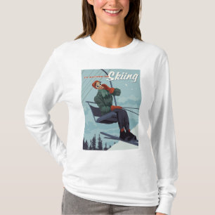 I'd Rather Be Skiing Print T-Shirt