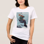 I&#39;d Rather Be Skiing Print Tri-Blend Shirt