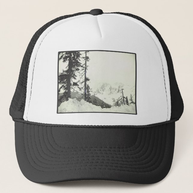I'd rather be skiing trucker hat (Front)