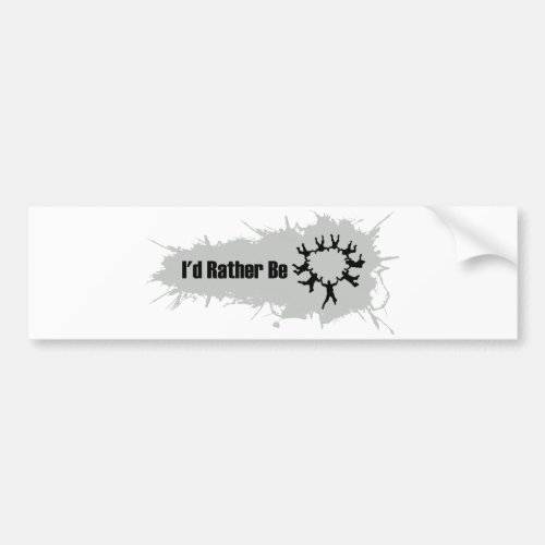 Id Rather Be Skydiving Bumper Sticker