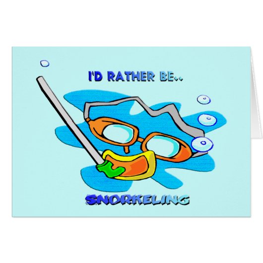 I'd Rather be Snorkeling Cards (Front Horizontal)