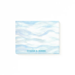 "I'd Rather Be Swimming" sticky notes