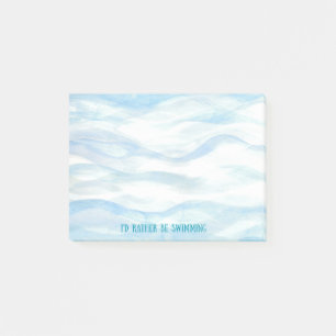 "I'd Rather Be Swimming" sticky notes