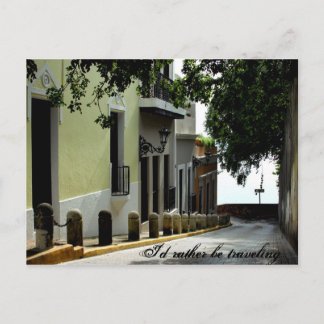 I'd rather be traveling postcard