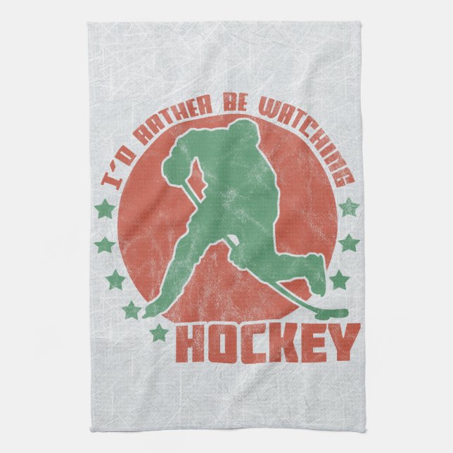 I'd Rather Be Watching Hockey Towel (Vertical)