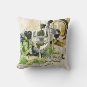 I'd Rather Be Wine Tasting. Wine Lovers Throw Pillow