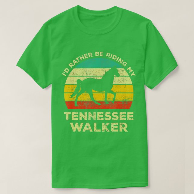 I'd Rather Be With My Tennessee Walking Horse Vint T-Shirt (Design Front)