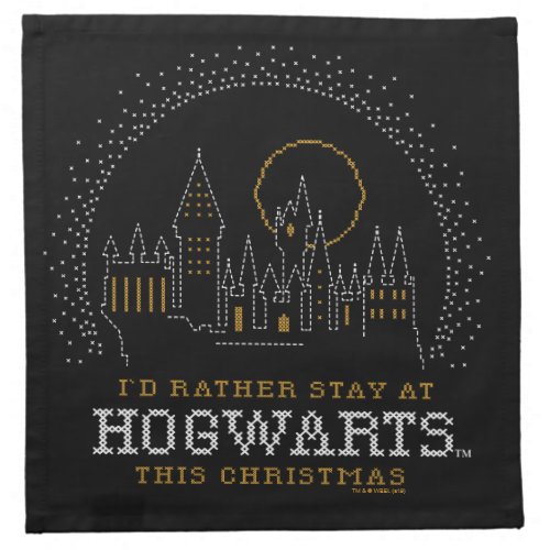 Id Rather Stay At HOGWARTS Cross_Stitch Art Cloth Napkin