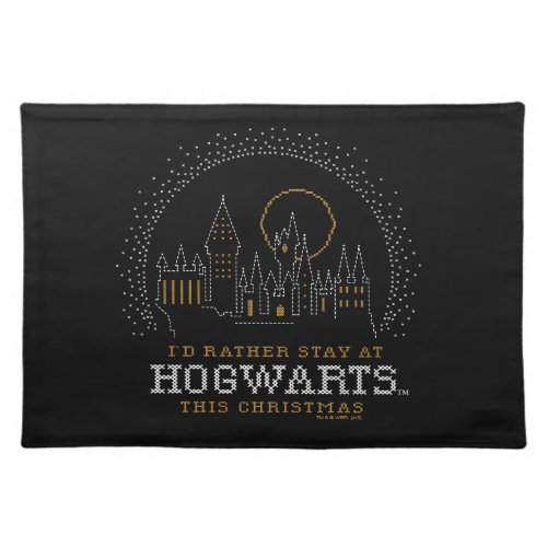 Id Rather Stay At HOGWARTS Cross_Stitch Art Cloth Placemat