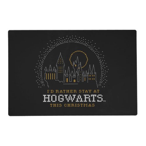 Id Rather Stay At HOGWARTS Cross_Stitch Art Placemat