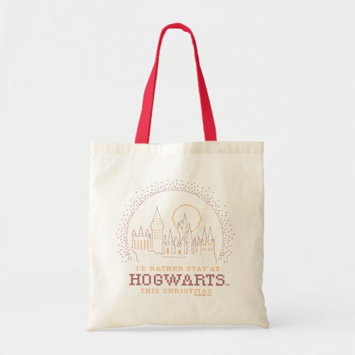 Id Rather Stay At HOGWARTS Cross_Stitch Art Tote Bag