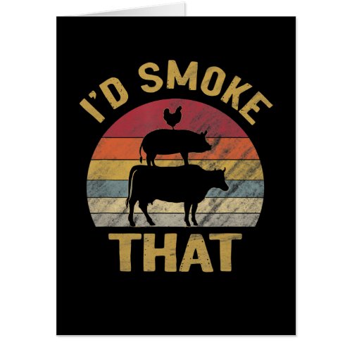 Id Smoke That Funny BBQ Meat Smoker Grill Gift Card