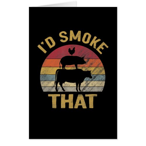 Id Smoke That Funny BBQ Meat Smoker Grill Gift Card