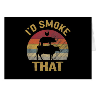 Id Smoke That Funny BBQ Meat Smoker Grill Gift Cards