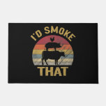 Id Smoke That Funny Bbq Meat Smoker Grill Gift Doormat at Zazzle
