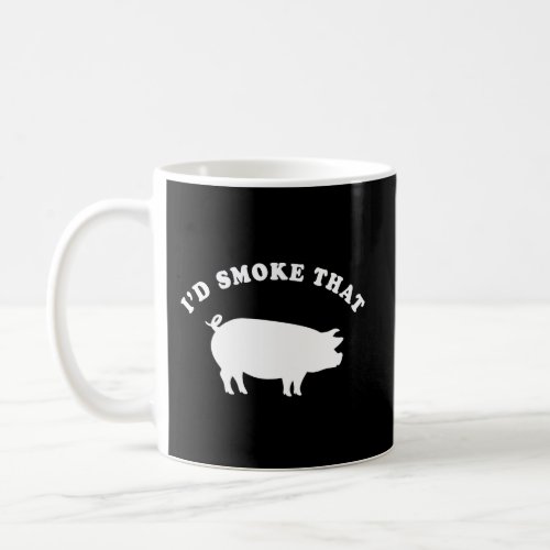 ID Smoke That Funny Pig Smoking Backyard Bbq Coffee Mug