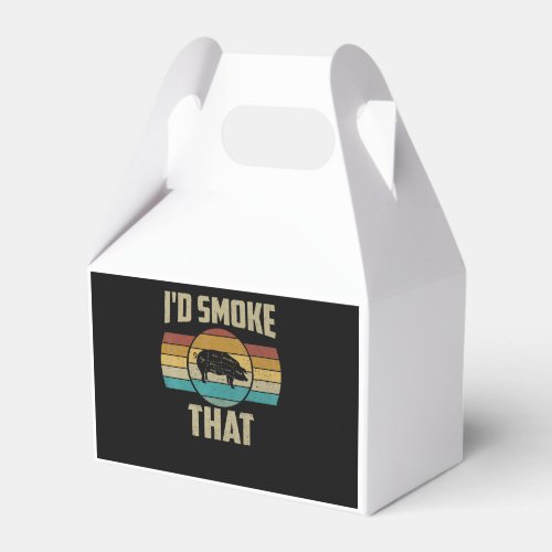 Id Smoke That Funny Retro BBQ Pig Meat Grill Gifts Favor Boxes