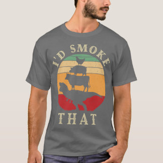 Id Smokehat Perfect Pitmaster Gift Meat Grilling B T-Shirt
