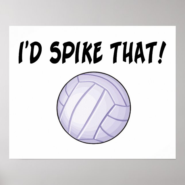 I'd Spike That Volleyball Poster (Front)