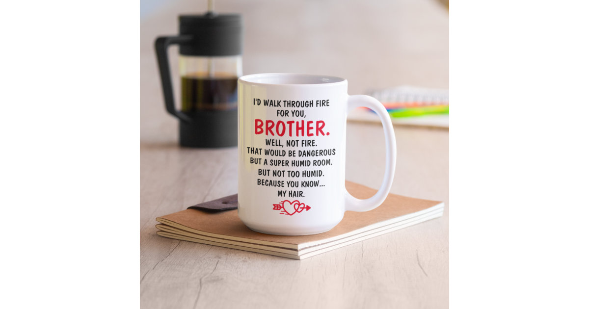 Initial Mug - Letter D - 15oz Ceramic Cup - Brother Gift Mug