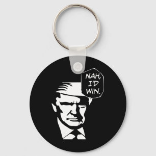 I'd Win Funny Trump 2024 Republican Usa Memes Keychain