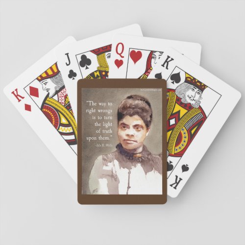 Ida B Wells And Truth Quote Playing Cards