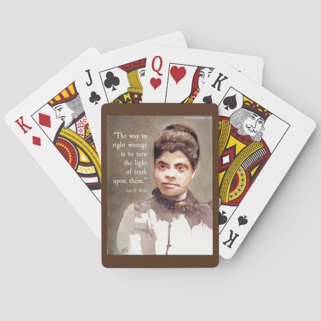 Ida B Wells And "Truth" Quote Poker Cards (Back)