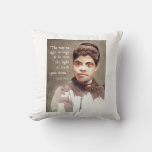 Ida B Wells And "Truth" Quote Throw Pillow