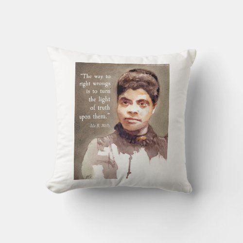 Ida B Wells And Truth Quote Throw Pillow