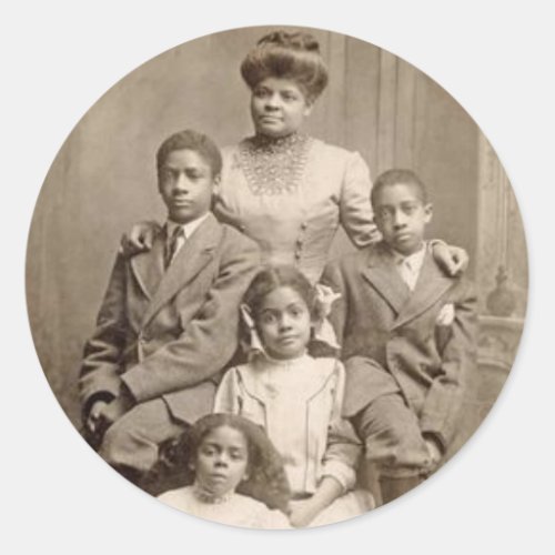 Ida B Wells CIvil Rights Leader with her Children Classic Round Sticker