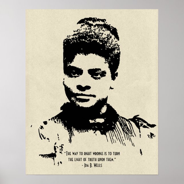 Ida B Wells Light of Truth Quote Poster (Front)