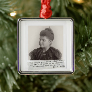 Ida B. Wells Quote - Great Black Women in History Metal Ornament