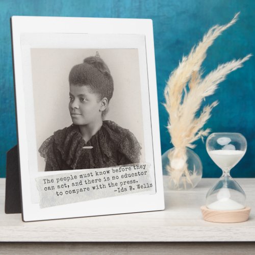 Ida B Wells Quote _ Great Black Women in History Plaque