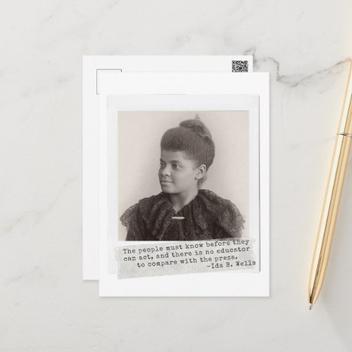 Ida B Wells Quote _ Great Black Women in History Postcard