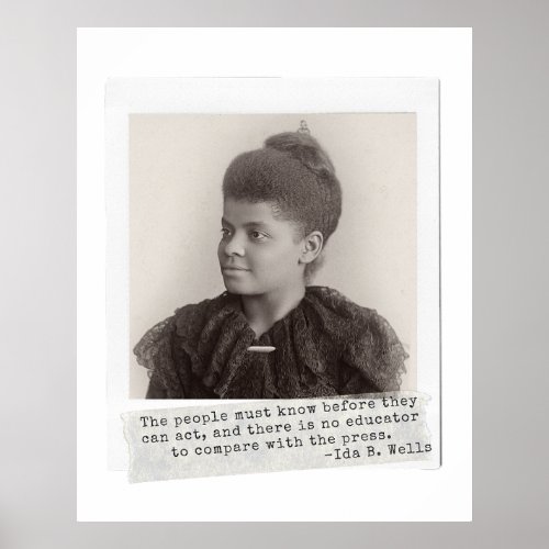Ida B Wells Quote _ Great Black Women in History Poster