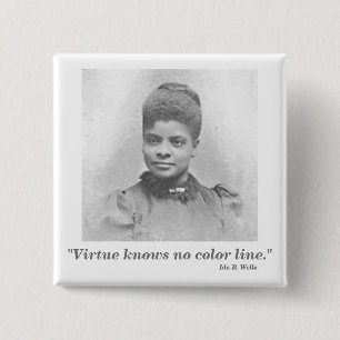 Ida B. Wells Suffrage Civil Rights Leader Quote Button