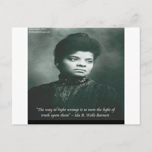 Ida B Wells & Truth Quote Postcard (Front)