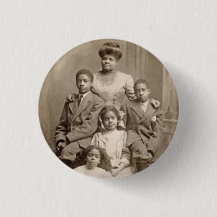 Ida B. Wells with her Children Civil Rights Leader Button