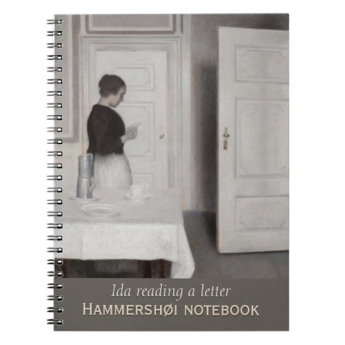 Ida reading a letter CC0700 Hammershi Notebook