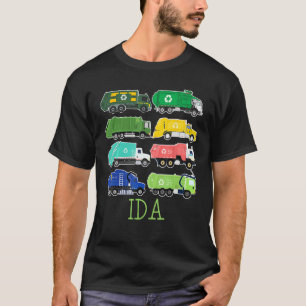 Ida Trash Truck For Kids Collector Ecologist Garba T-Shirt
