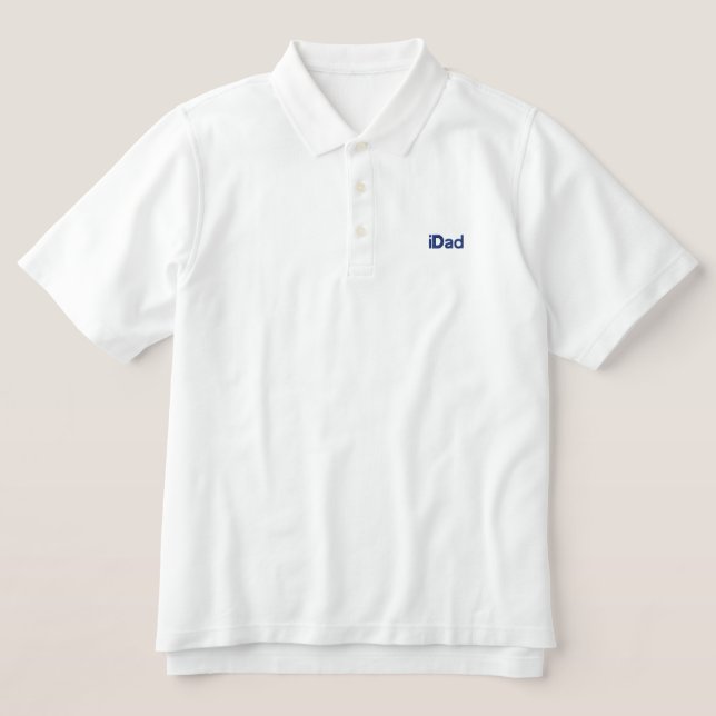 iDad embroidered polo shirt (Design Front)