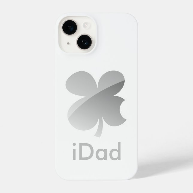 iDAD funny iPhone 14 case with cover logo (Back)
