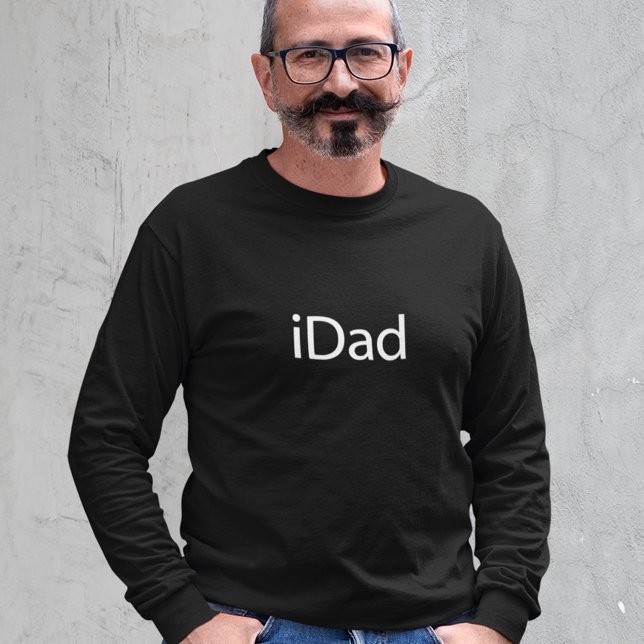 iDad (i Dad) - Black Long Sleeve Shirt for Dad (Creator Uploaded)