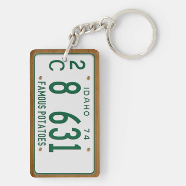 Idaho 1974 Vintage License Plate Keychain (Back)