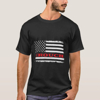 Idaho American Flag Crouch Usa Patriotic Souvenir T-Shirt