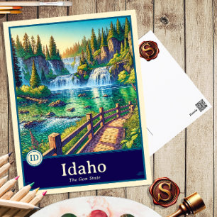 Idaho Anime Style Cel Shaded Postcard